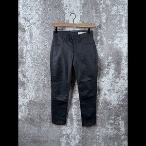 Rag & Bone Pants 27 Womens Black Waxed Denim Straight Cropped Mom